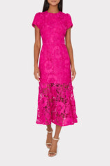 Tahlia Lace Dress Fuchsia | Milly Women