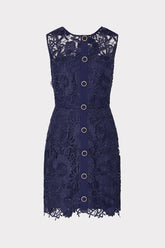 Judy Lace Mini Dress Navy | Milly Women