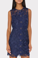Judy Lace Mini Dress Navy | Milly Women
