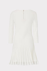 Tabitha Sheer Godet Mini Dress Ecru | Milly Women