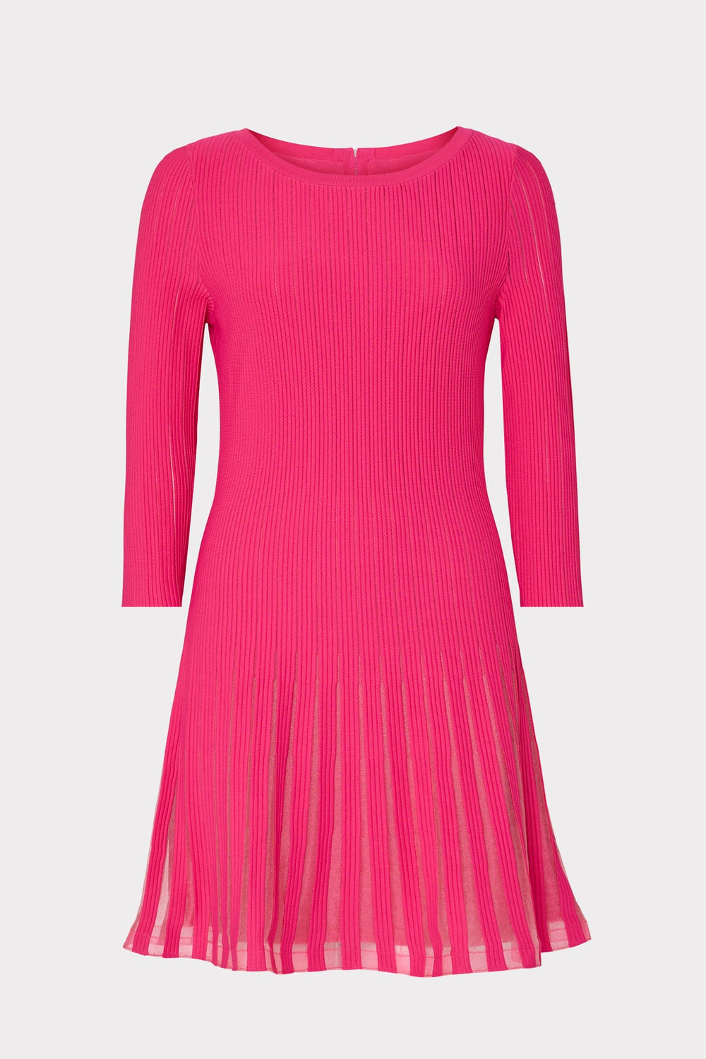 Tabitha Sheer Godet Mini Dress Milly Pink | Milly Women