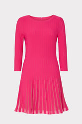 Tabitha Sheer Godet Mini Dress Milly Pink | Milly Women