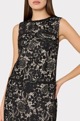 3D Garden Lace Sleeveless Mini Dress Black | Milly Women