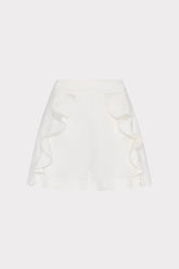 Linen Ruffle Short White | Milly Women