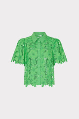 Addison Roja Lace Top Green | Milly Women