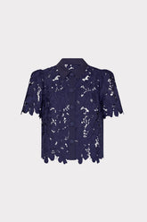 Addison Roja Lace Top Navy | Milly Women