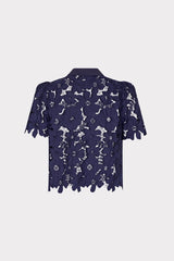 Addison Roja Lace Top Navy | Milly Women