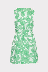 Leilani Tulip Jacquard Mini Dress Green Multi | Milly Women