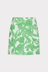 Tulip Jacquard Modern Mini Skirt Green Multi | Milly Women