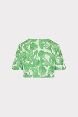 Tulip Jacquard Top Green Multi | Milly Women