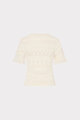 Smocked Finish Pointelle Top Ecru | Milly Women