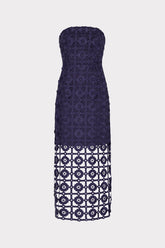 Kait Tile Lace Dress Navy | Milly Women
