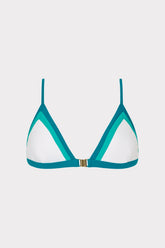 Positano Color Block Bikini Top Sea Green Multi | Milly Women