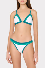 Positano Color Block Bikini Top Sea Green Multi | Milly Women