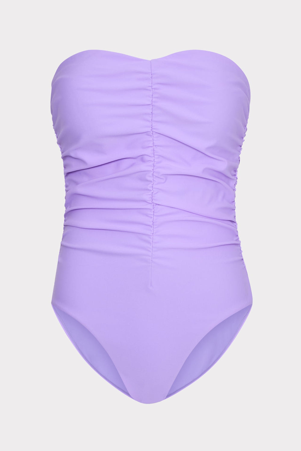 Solid Ruched One Piece Lilac | Milly Women