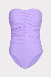 Solid Ruched One Piece Lilac | Milly Women