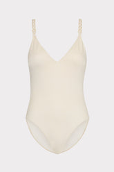 Shimmer Texture Braided One Piece Tan | Milly Women