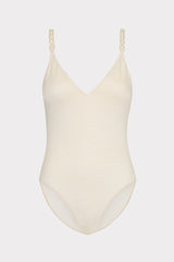 Shimmer Texture Braided One Piece Tan | Milly Women