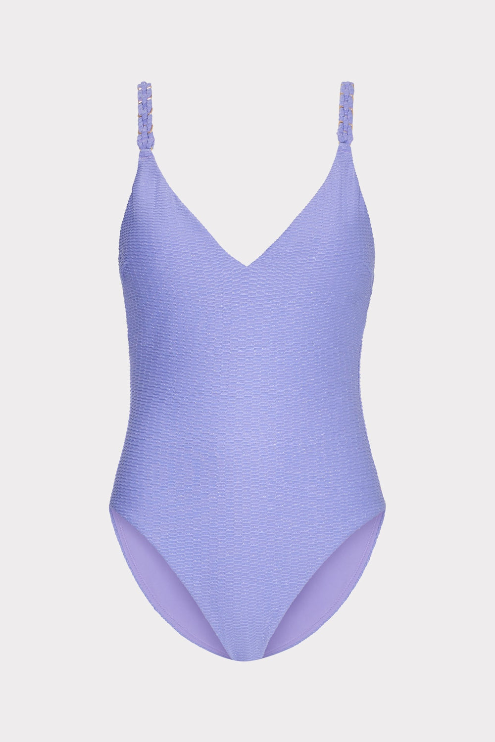 Shimmer Texture Braided One Piece Purple | Milly Women
