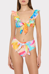 Watercolor Paint Stroke Tie Bikini Bottom Multi | Milly Women