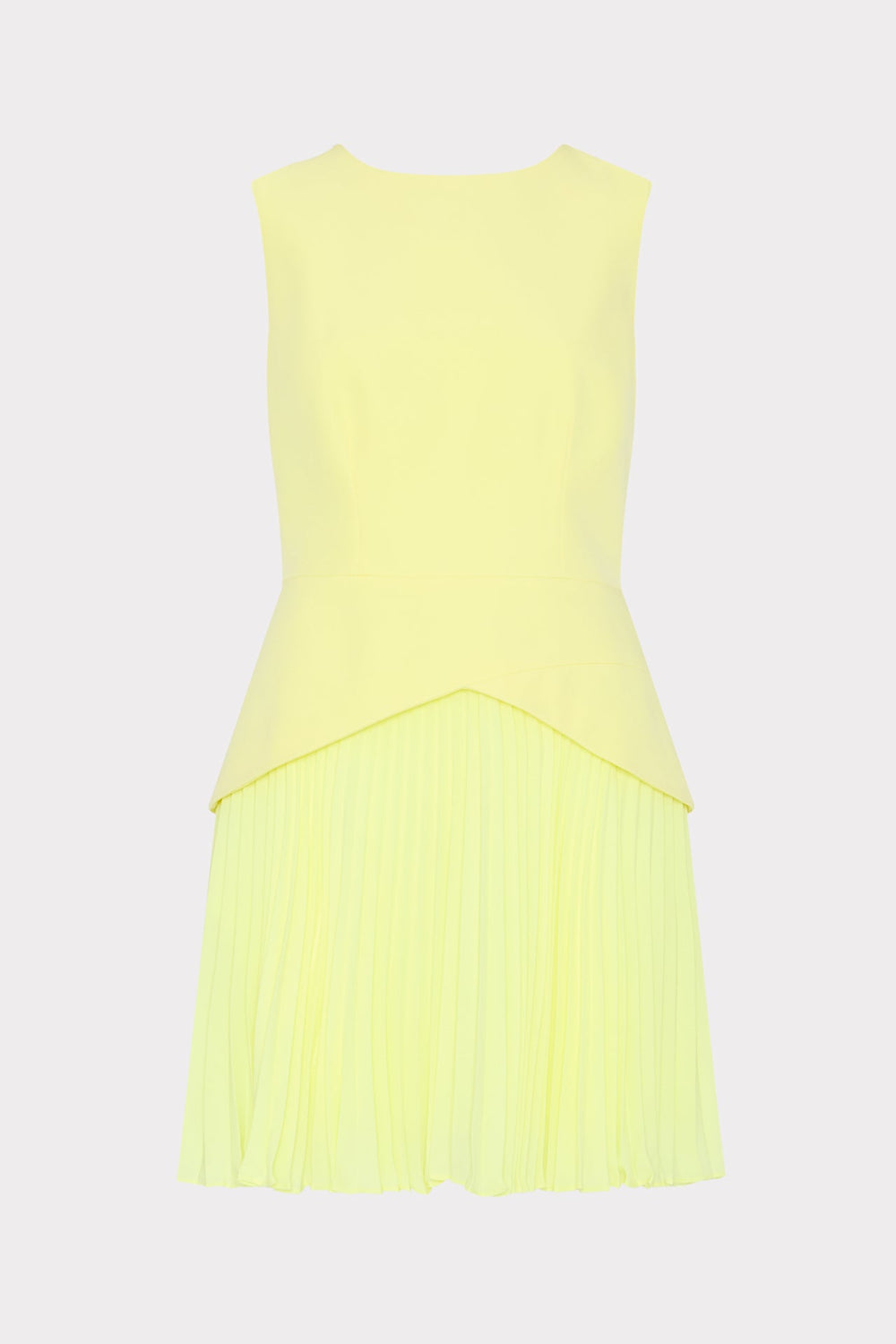 Haddy Pleated Mini Dress Yellow | Milly Women