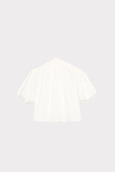 Halter Poplin Off The Shoulder Top White | Milly Women