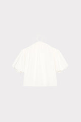Halter Poplin Off The Shoulder Top White | Milly Women