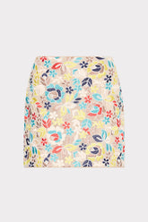 Printemps Lace Modern Mini Skirt Yellow Multi | Milly Women