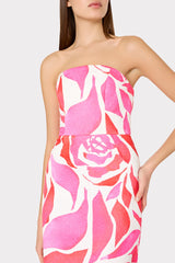 Orion Dream Rose Jacquard Dress Magenta Multi | Milly Women