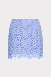 Laura Floral Geo Combo Lace Mini Skirt Sky Blue | Milly Women