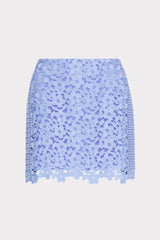 Laura Floral Geo Combo Lace Mini Skirt Sky Blue | Milly Women