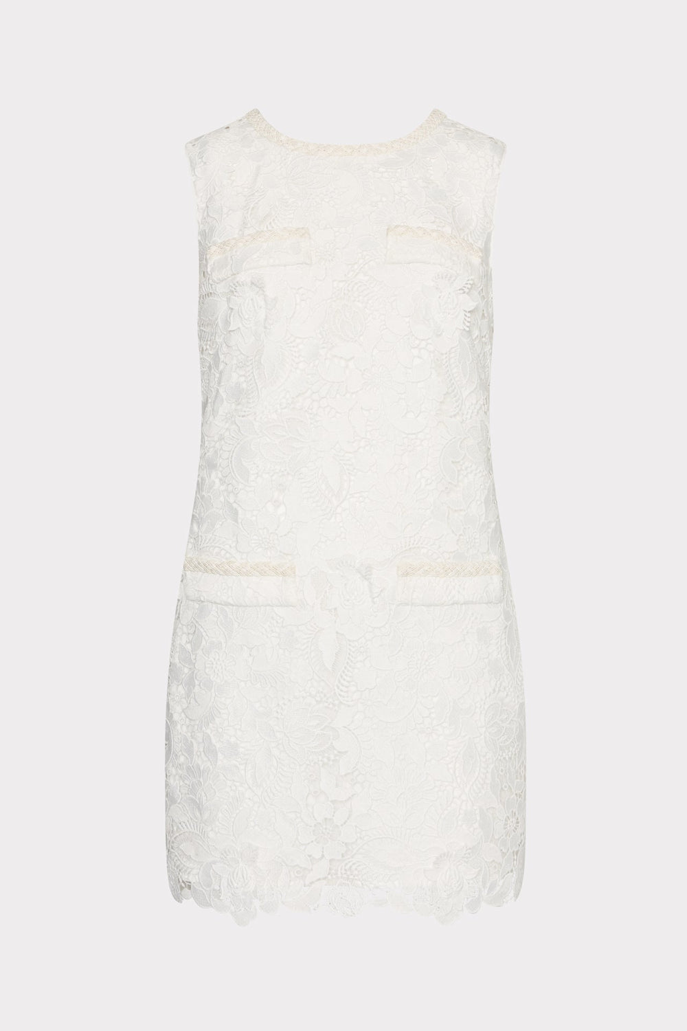 3D Garden Lace Sleeveless Mini Dress White | Milly Women