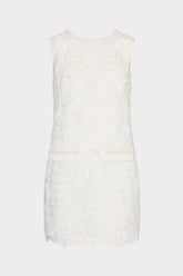 3D Garden Lace Sleeveless Mini Dress White | Milly Women