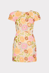 Rowen Floral Blossom Sequins Dress Orange Multi | Milly Women