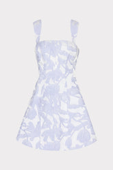 Tulip Jacquard Mini Dress Periwinkle/Multi | Milly Women