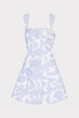 Tulip Jacquard Mini Dress Periwinkle/Multi | Milly Women