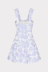 Tulip Jacquard Mini Dress Periwinkle/Multi | Milly Women