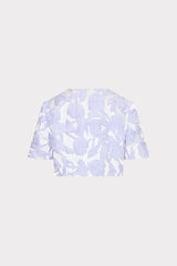 Tulip Jacquard Top Periwinkle/Multi | Milly Women
