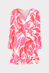 Liv Dream Rose Pleated Dress Magenta Multi | Milly Women