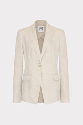 Alexa Linen Blazer Natural | Milly Women