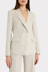 Alexa Linen Blazer Natural | Milly Women