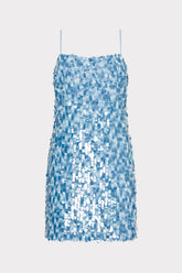 Colette Sequins Beaded Mini Dress Blue Multi | Milly Women