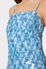 Colette Sequins Beaded Mini Dress Blue Multi | Milly Women