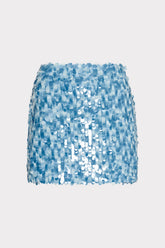 Modern Mini Sequins Skirt Blue Multi | Milly Women