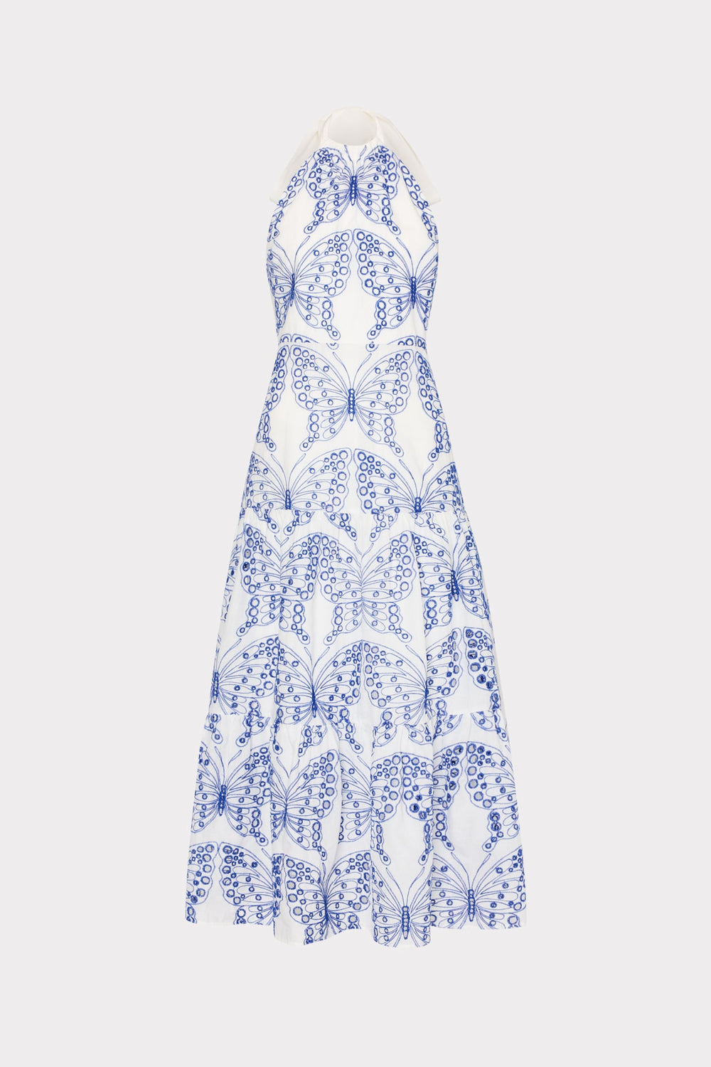 Hayden Butterfly Eyelet Dress White/Blue | Milly Women