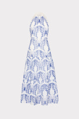 Hayden Butterfly Eyelet Dress White/Blue | Milly Women