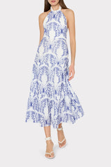 Hayden Butterfly Eyelet Dress White/Blue | Milly Women