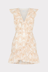Novi Butterfly Eyelet Wrap Dress White/Tan | Milly Women
