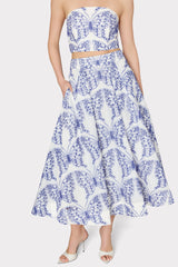 Butterfly Eyelet Skirt White/Blue | Milly Women