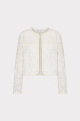 3D Garden Lace Jacket White | Milly Women